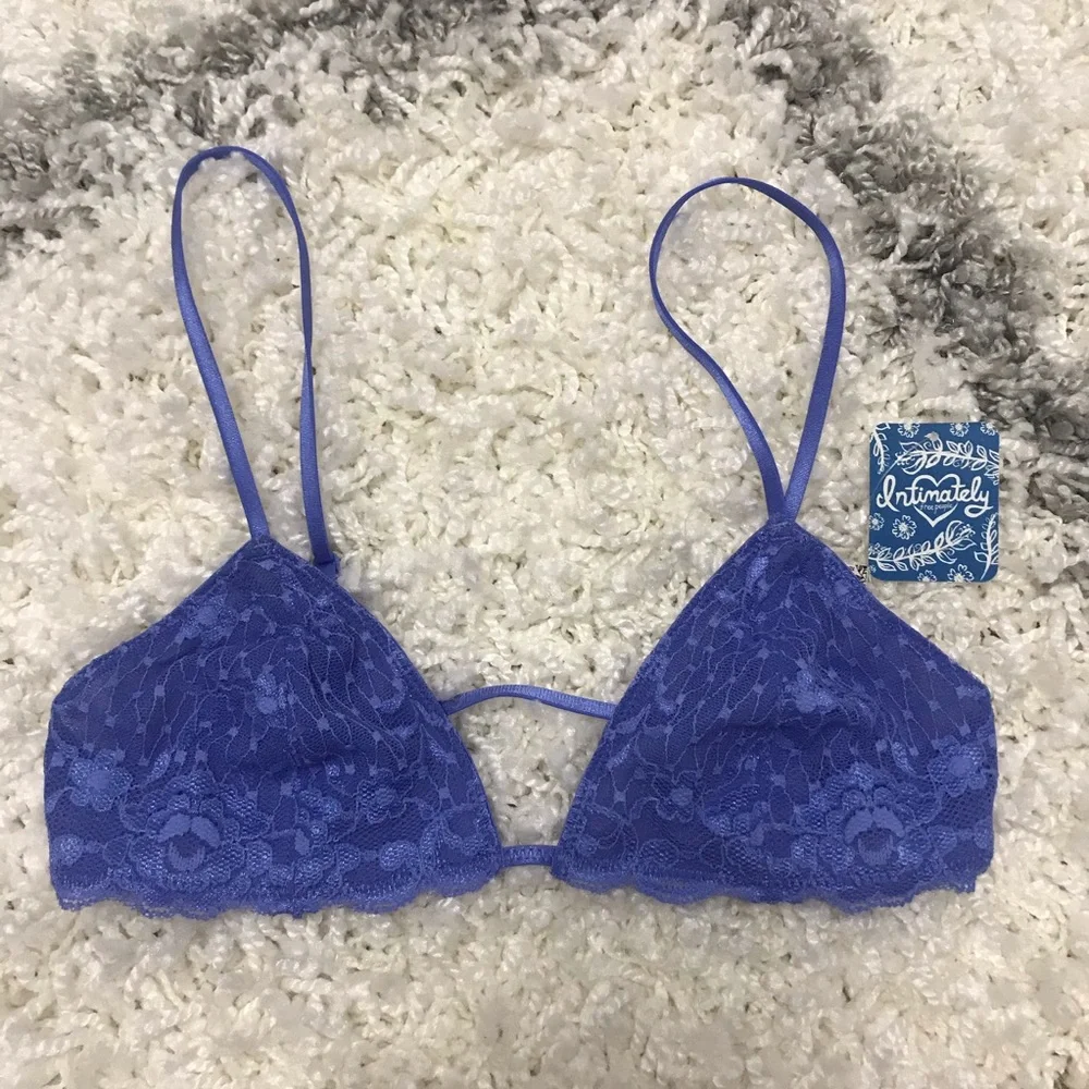 Free People bralette lace rare Ballad Blue bra